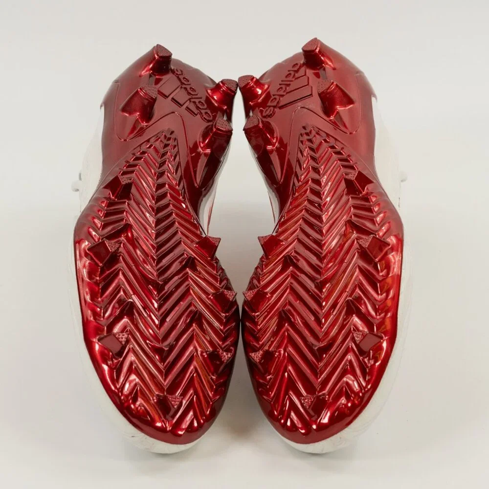 Adidas Adizero Primeknit 'White Team Power Red' HP8740 Football Cleats size 12.5